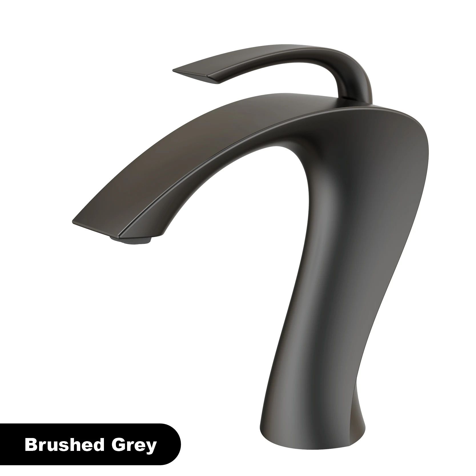 Luxury Gun Grey Bathroom Vanity Faucet