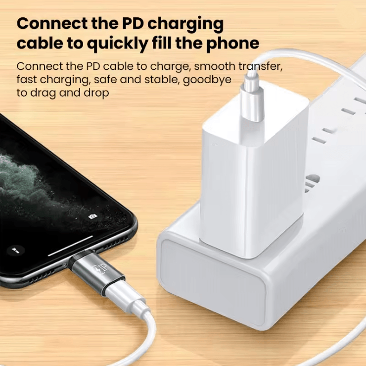 SwiftLink Lightning to USB C Adapter 20W Fast Charging Converter