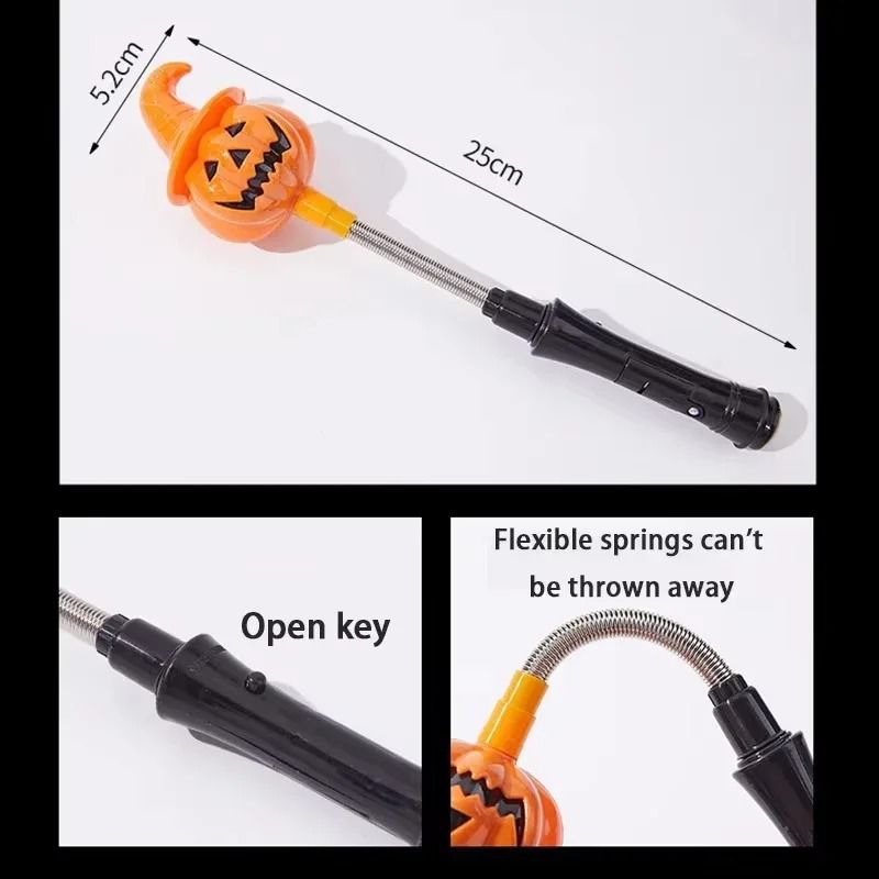 Halloween Pumpkin LED Hand Shaker Flashlight