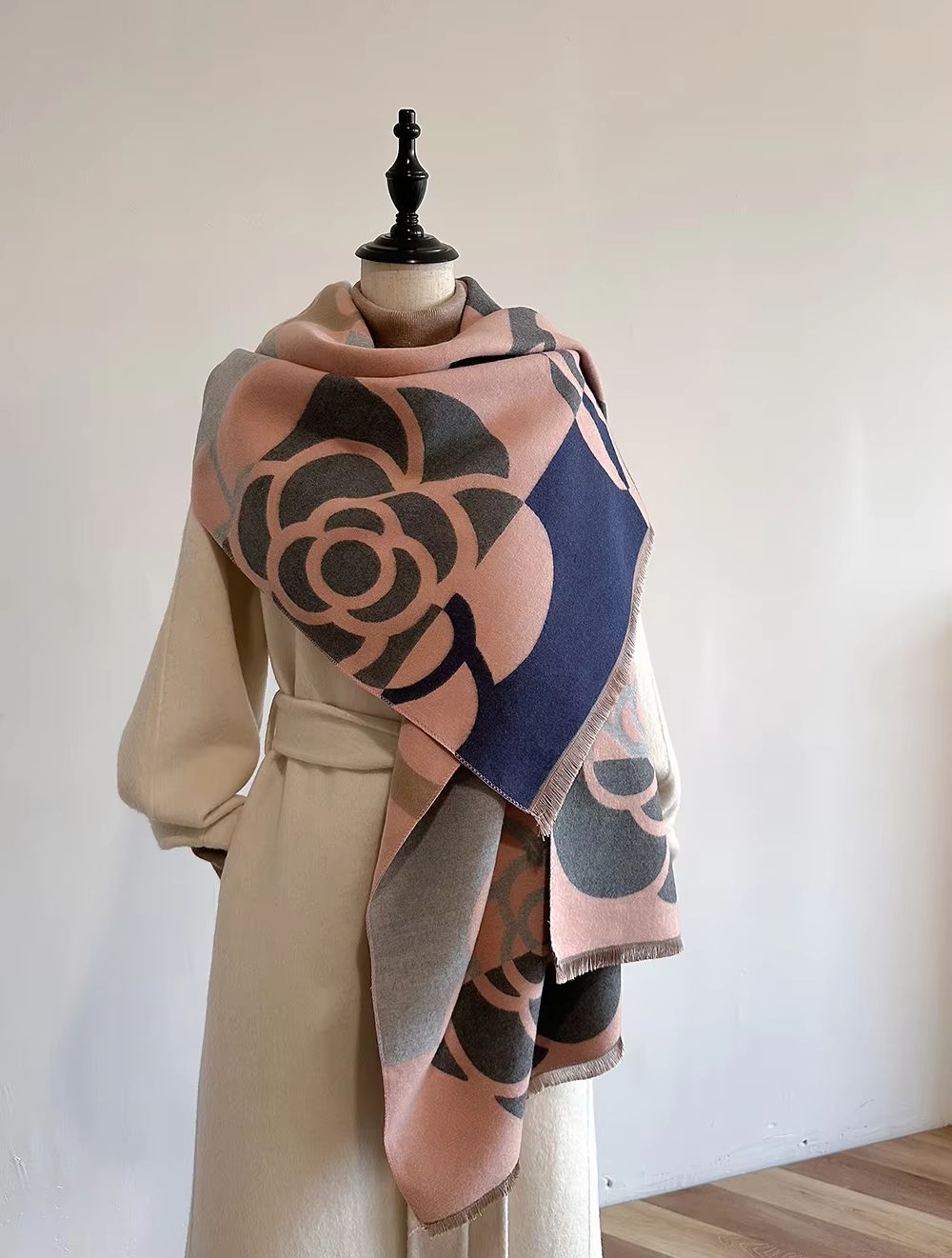 Luxury Women's Cashmere Winter Scarf – Thick Warm Pashmina Shawl Wrap Blanket Bufanda