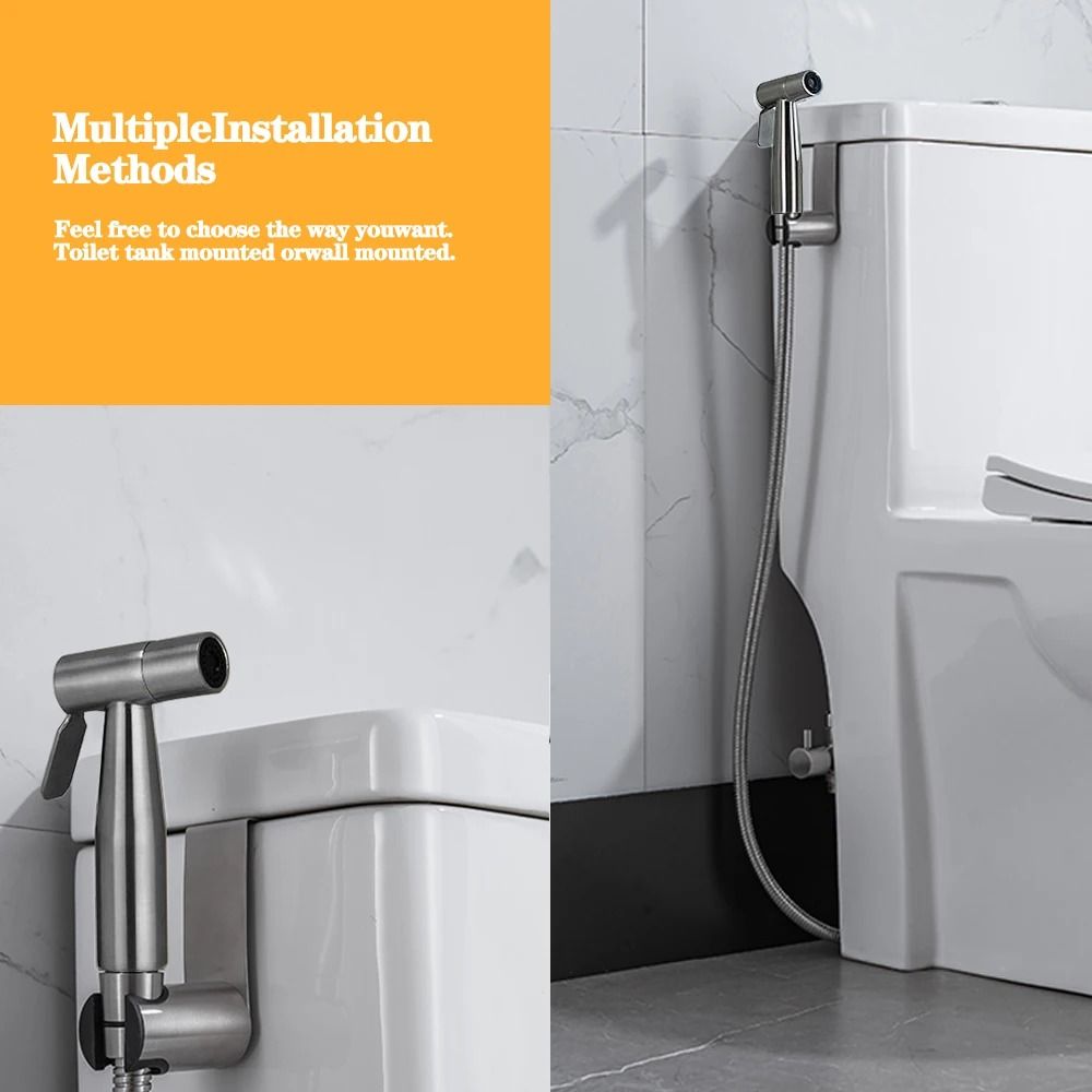 Handheld Stainless Steel Toilet Bidet Sprayer Set for Bathroom