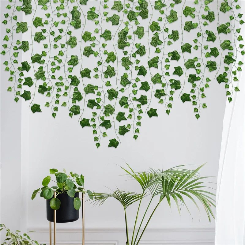 Artificial Ivy Garland Hanging Green Leaf Vine Decor for Home and Wall Styling