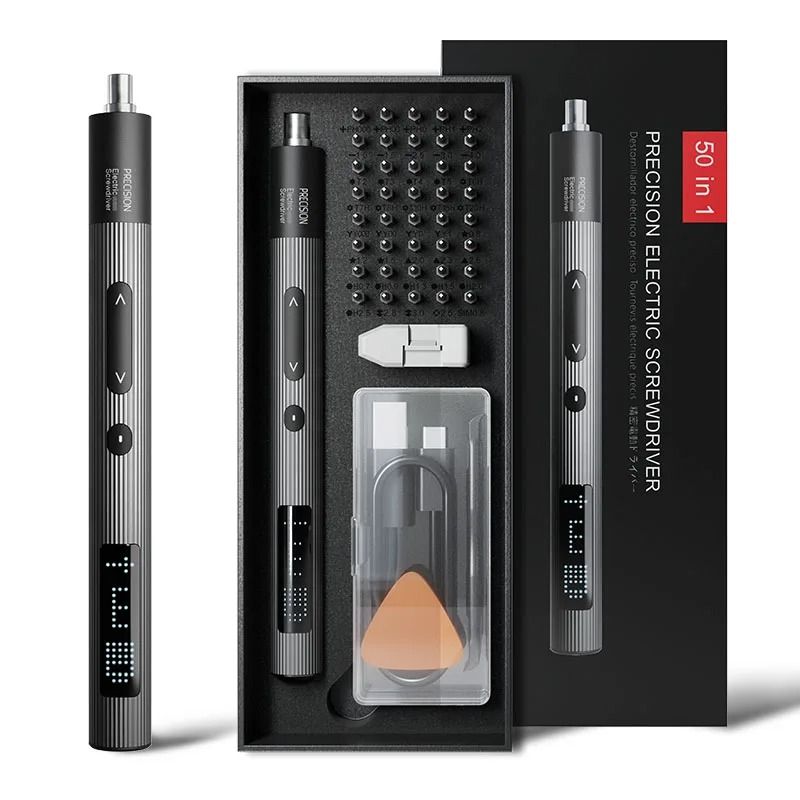 50-in-1 Precision Electric Screwdriver Set with 3-Speed Torque & Magnetic Bits