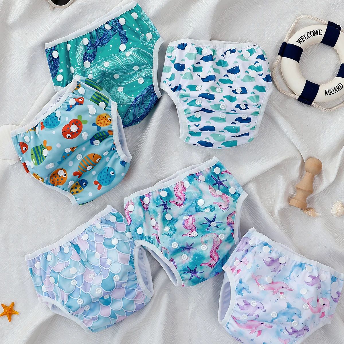 Kangobaby Reusable Baby Swim Diaper Adjustable Washable Swim Pants