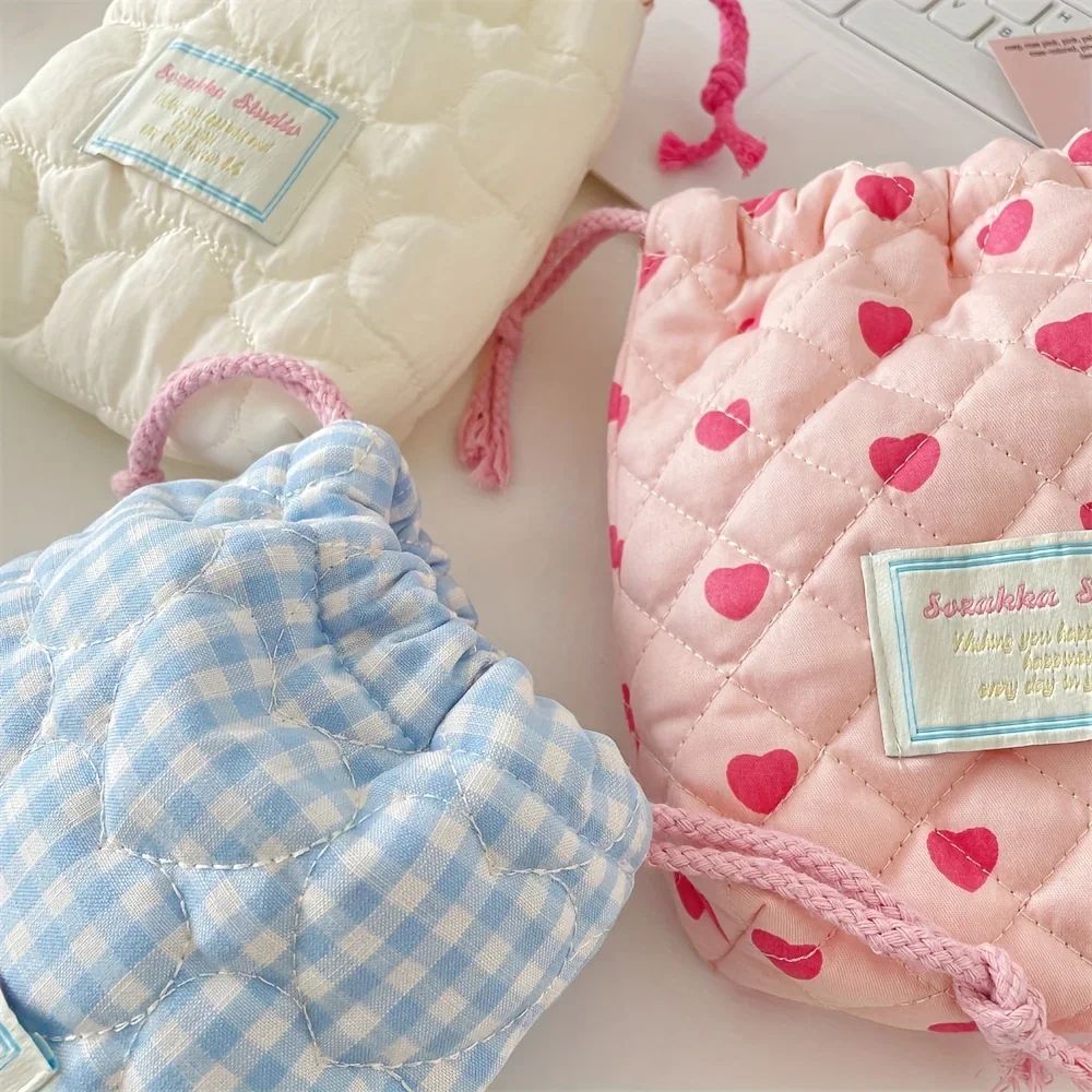 Cute Drawstring Makeup & Travel Bag