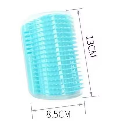 Cat Corner Self-Groomer Brush Wall/Corner Mounted Massager & Hair Remover for Cats
