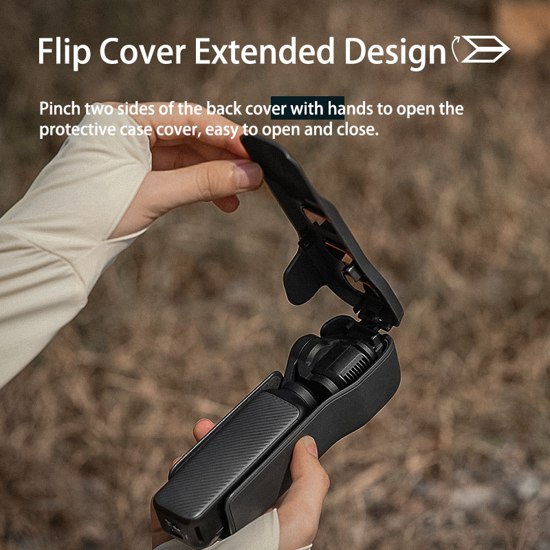 DJI Osmo Pocket 3 Protective Case Anti-Fall Flip Cover, Quick Release Camera Lens & Screen Protector Accessories