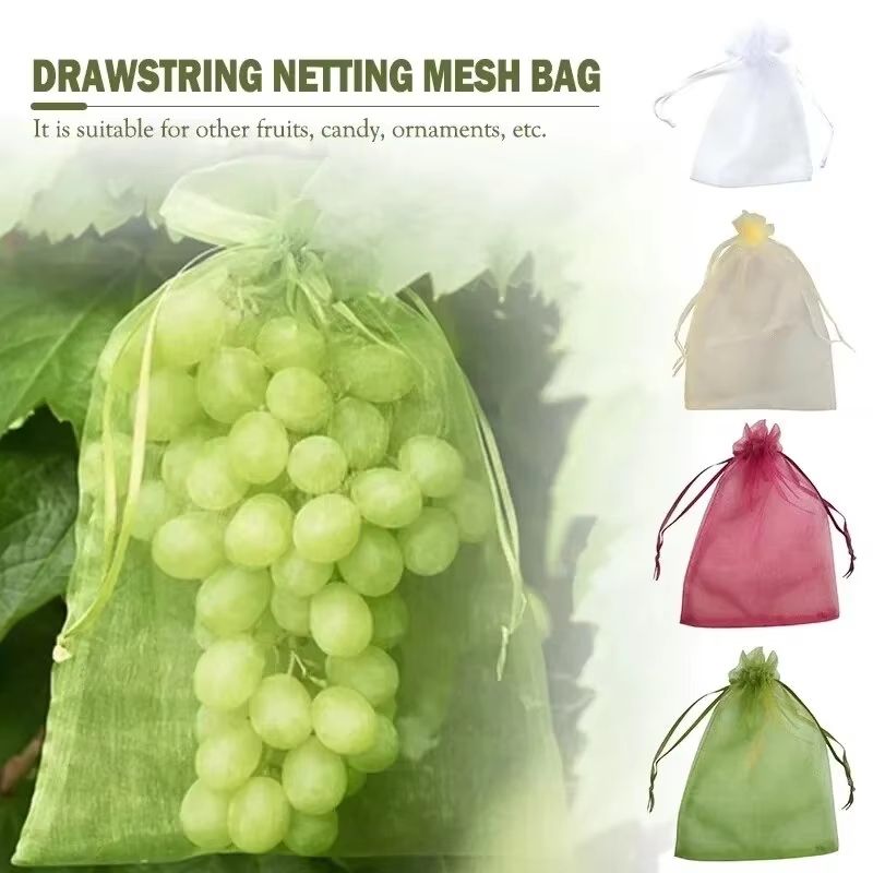 Fruit Protection Bags 50 Pack Reusable Garden Netting Bags for Birds and Insects