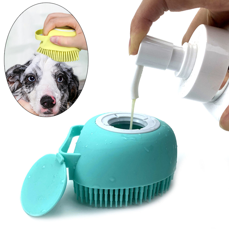 Soft Silicone Pet Bathing Gloves for Dogs & Cats  Massage Grooming Brush for Safe & Easy Cleaning