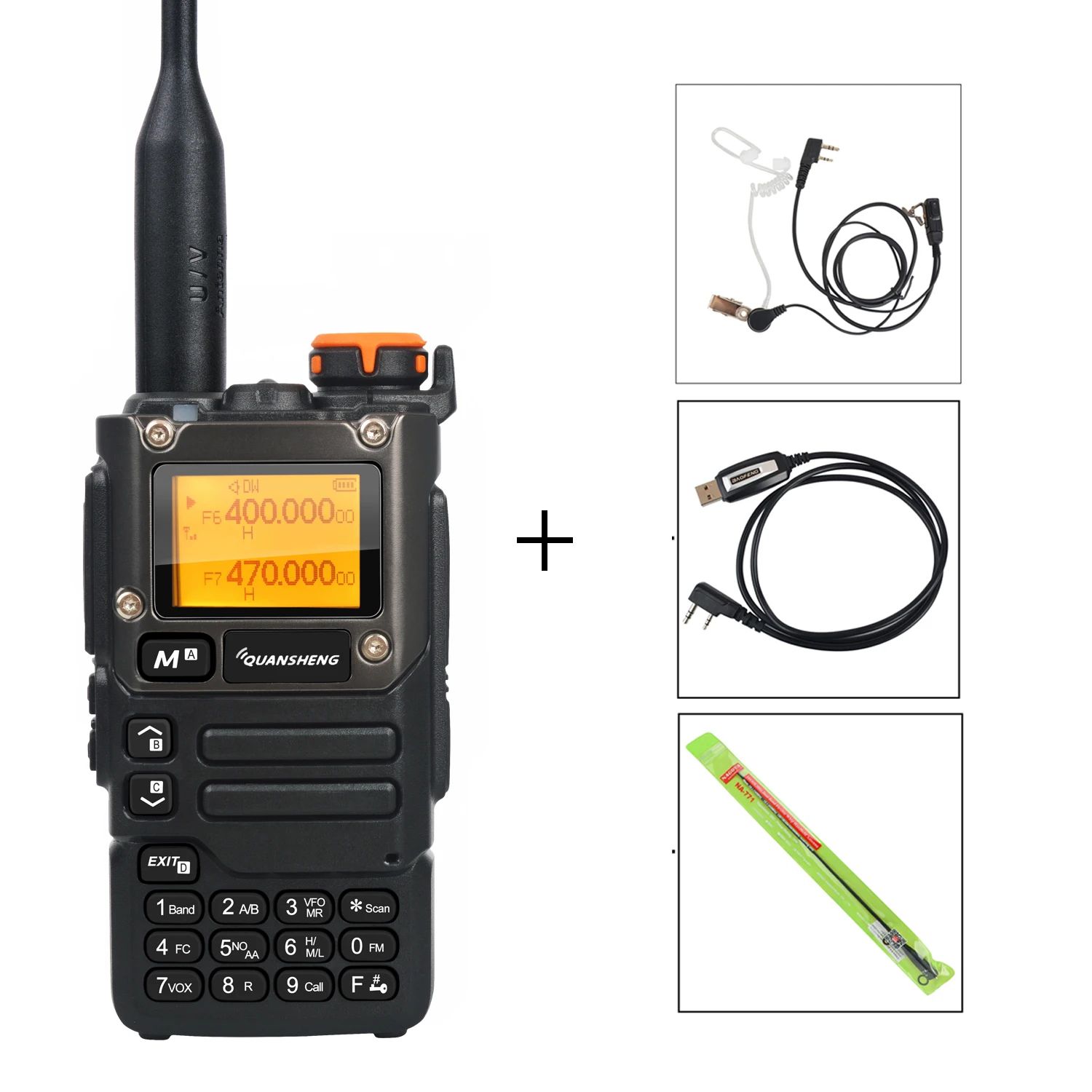 Quansheng UV-K5(8) Multi-Band Two-Way Radio with Air Band Receive, DTMF & Fast Frequency Scan
