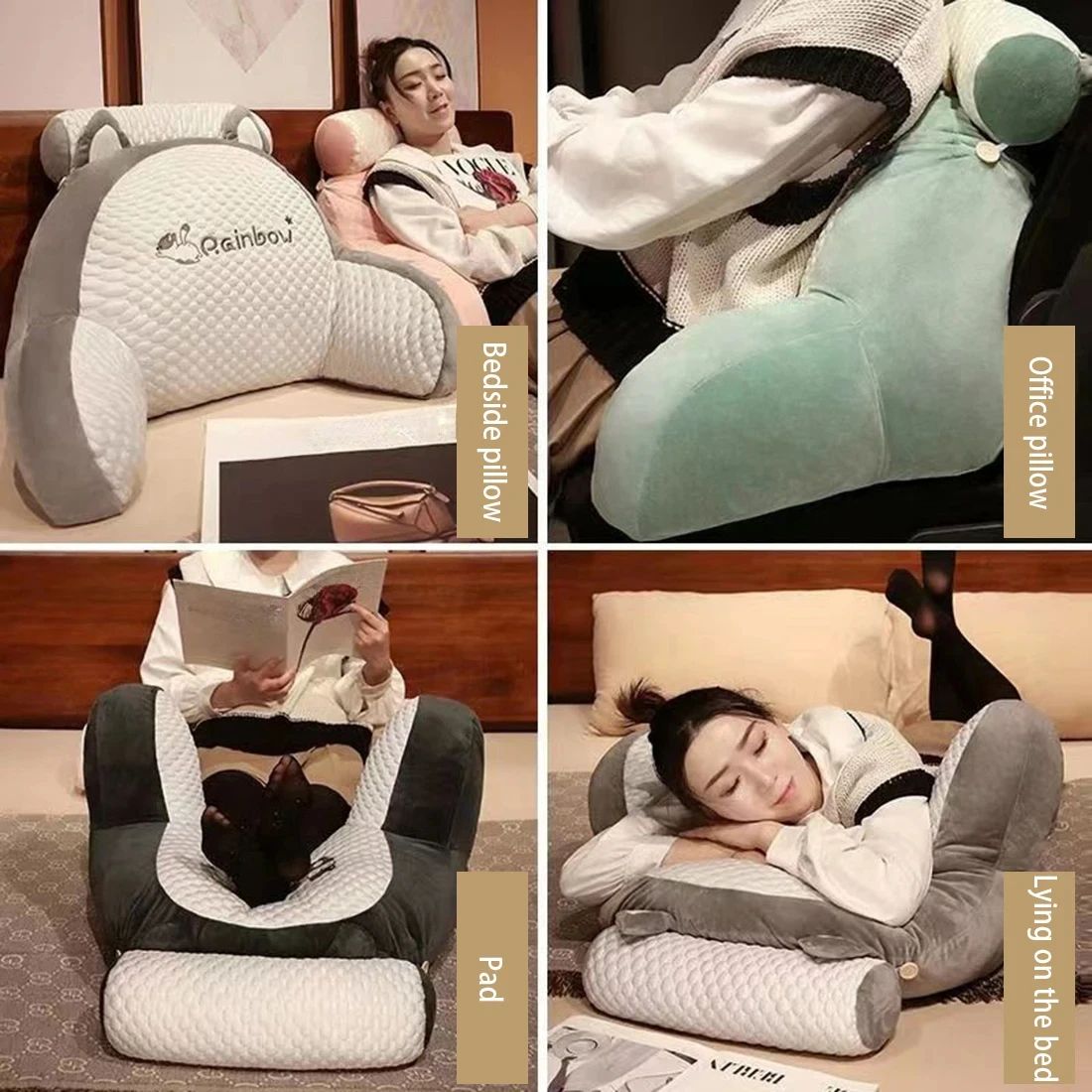 Triangular Backrest Reading Pillow Cushion