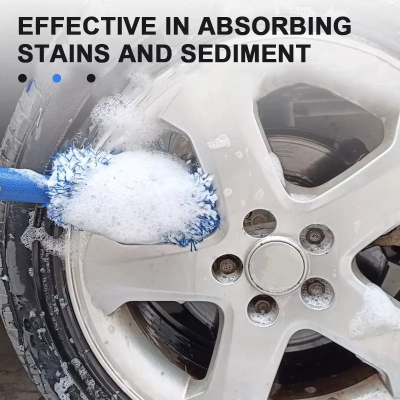 Plush Car Wheel & Rim Cleaning Brush