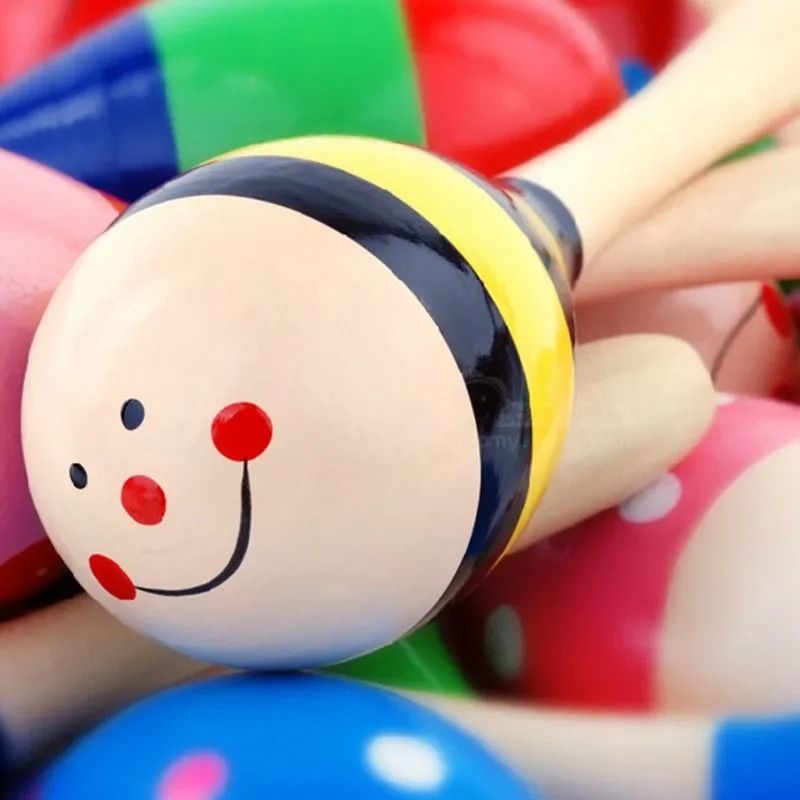 Natural Wood Pediatric Rattle and Rhythm Shaker