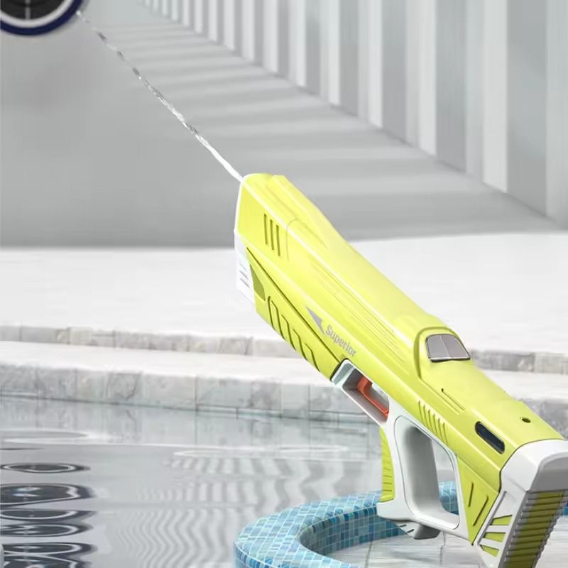 Electric Water Gun for Kids 43cm Automatic High Power Blaster with Water Storage for Summer Outdoor Play