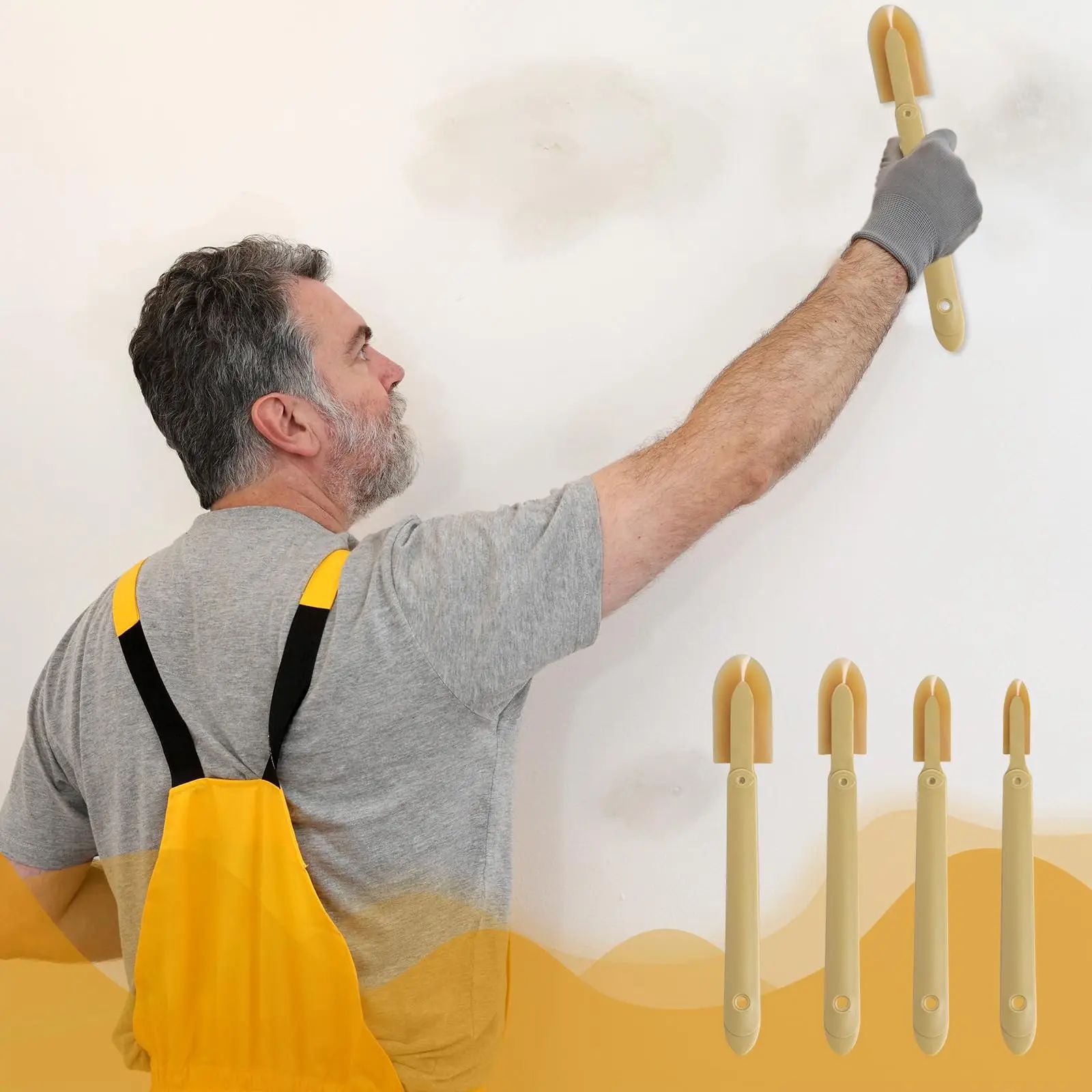 Extended-Length Silicone Caulk Finishing Spatula Set