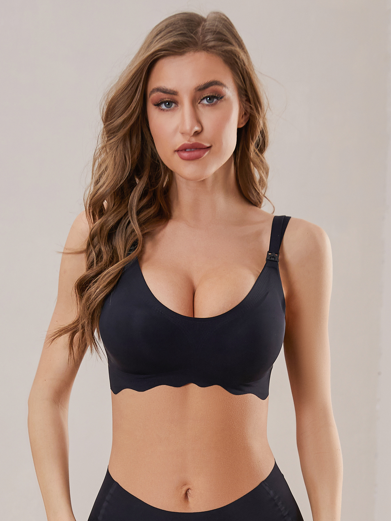 New Traceless Women's Comfortable and Breathable Ultra Thin Breastfeeding Bra, Detachable Design for Easy Feeding