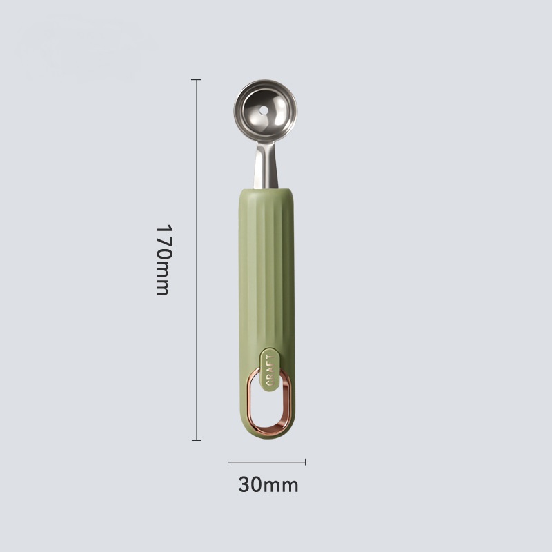 Fruit Spoon, Watermelon Digging Ball Scoop Ice Cream Scoop, Stainless Steel Ball Digger, Kitchen Supplies & Cooking Tool