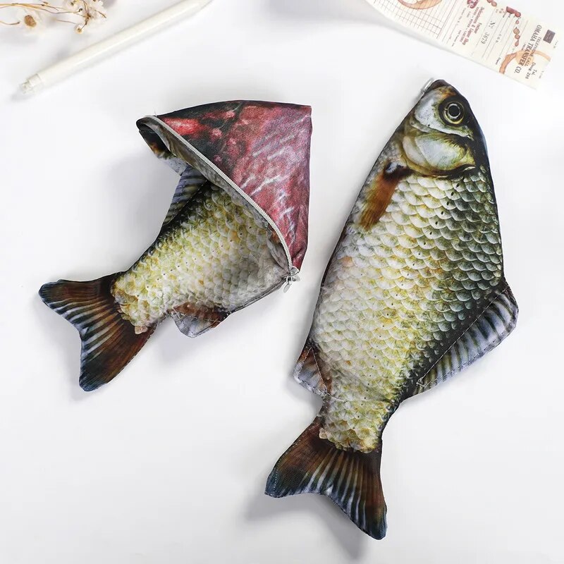 Creative Simulated Fish Pen Bag - Quirky Crucian Carp Stationery Case