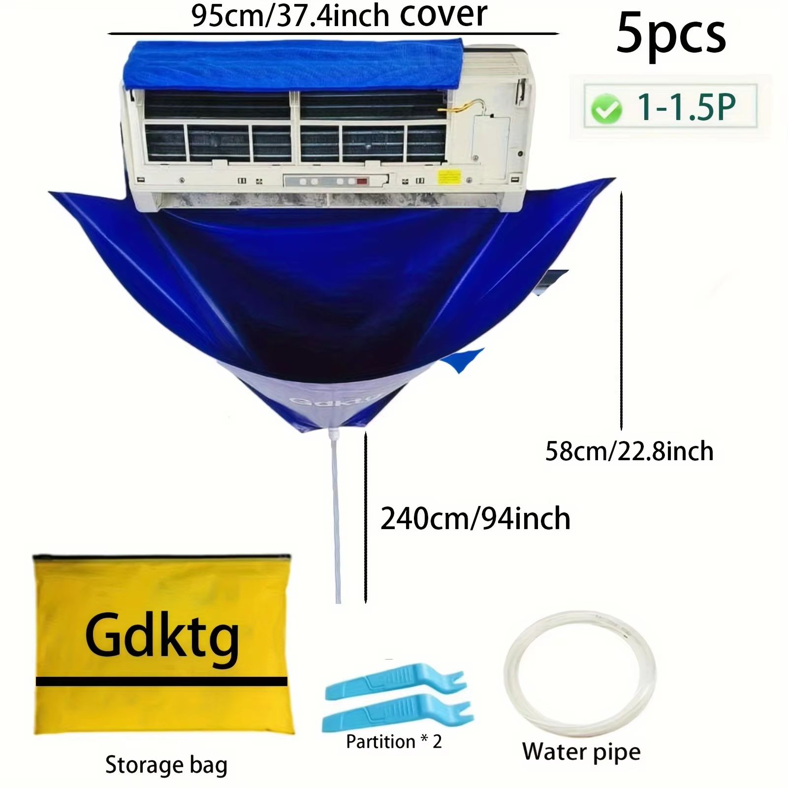 Air Conditioner Cleaning Cover Kit Waterproof Dust Protection & Cleaning Tools (5/7/10/11pcs)