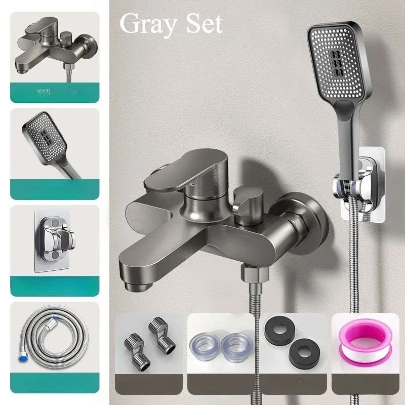 Luxury Thermostatic Shower System with 3-Way Diverter & Bathtub Mixer