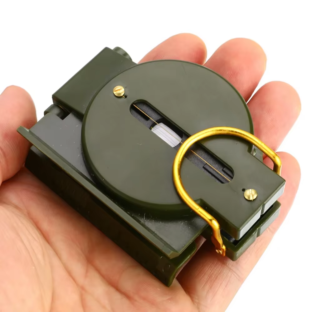 High Precision Military Compass Waterproof Hiking Navigation Tool with Metal Sight