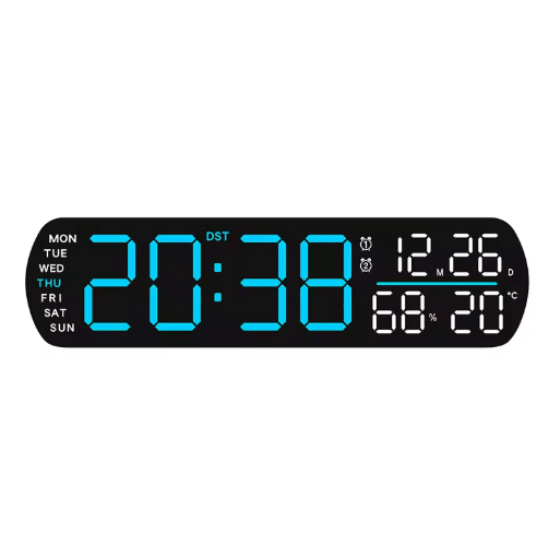 Digital Alarm Clock with Temperature & Humidity LED Auto Dimmable Multifunction Desk Clock