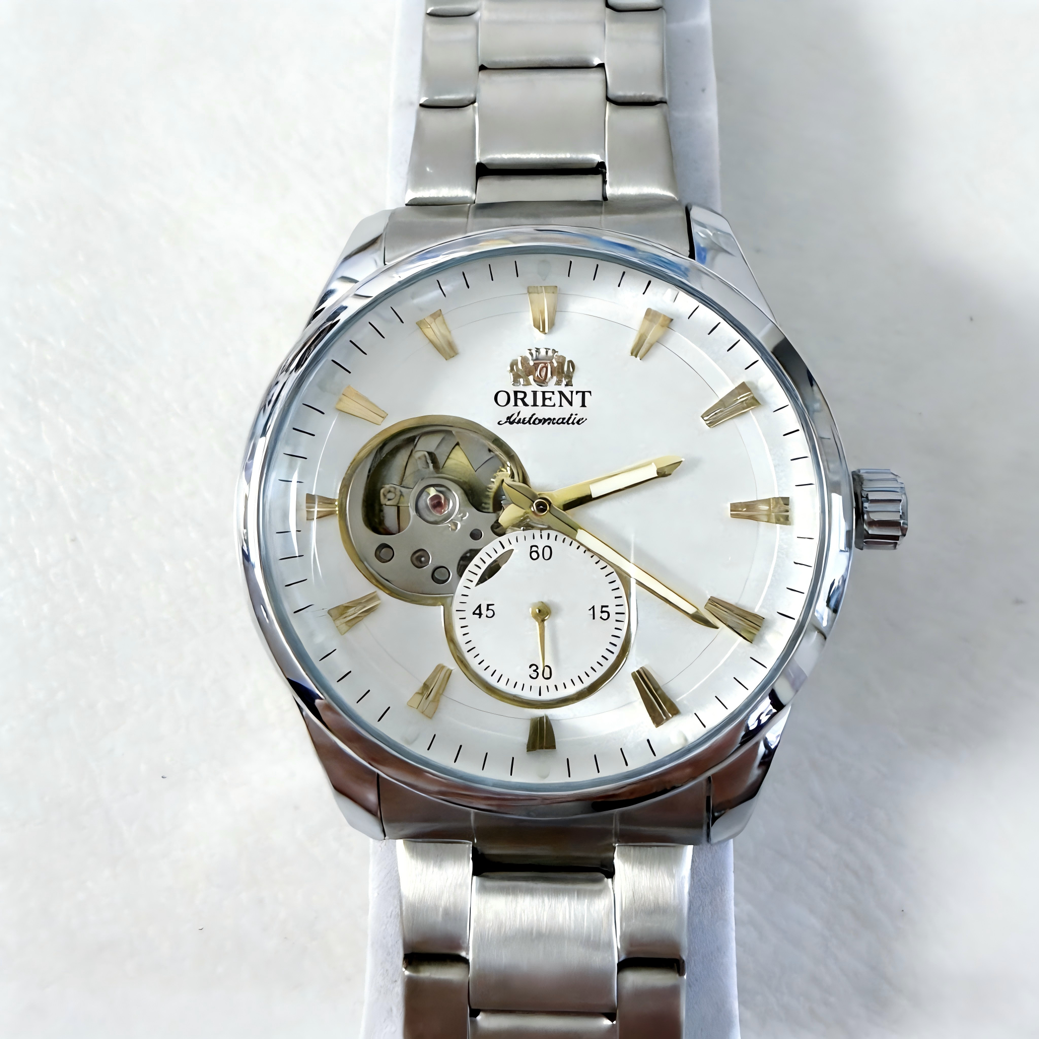 Premium Men Skeleton Dial Business Automatic Mechanical Stainless Steel Watch
