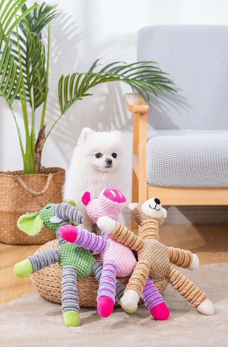 Durable Squeaky Plush Dog Chew Toy