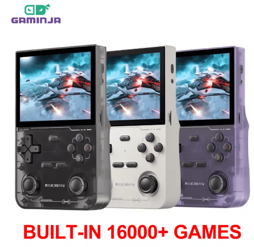 GAMINJA K36 Handheld Game Console – 3.5 IPS Screen with 64GB Classic Games