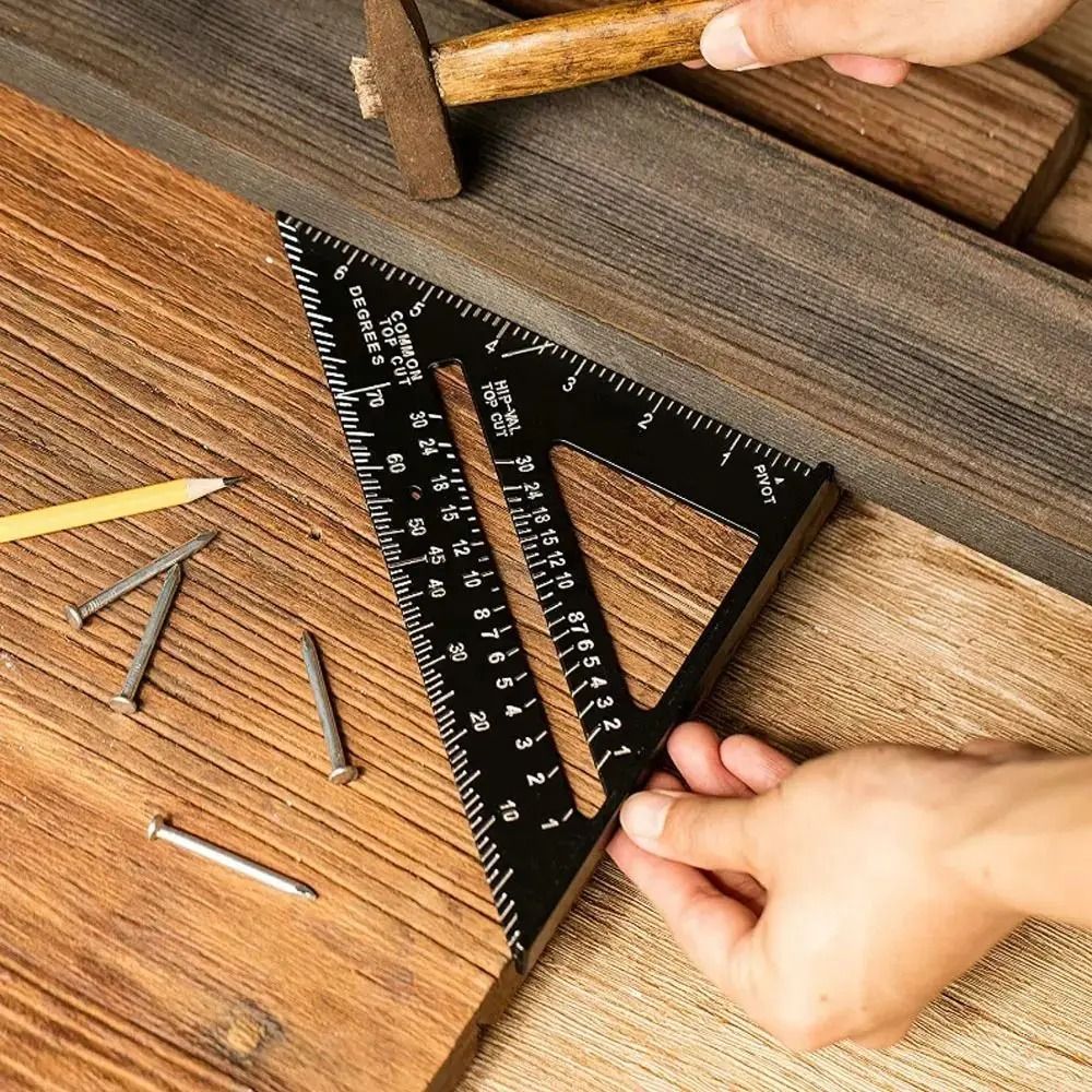 7 Inch Aluminum Alloy Triangle Ruler
