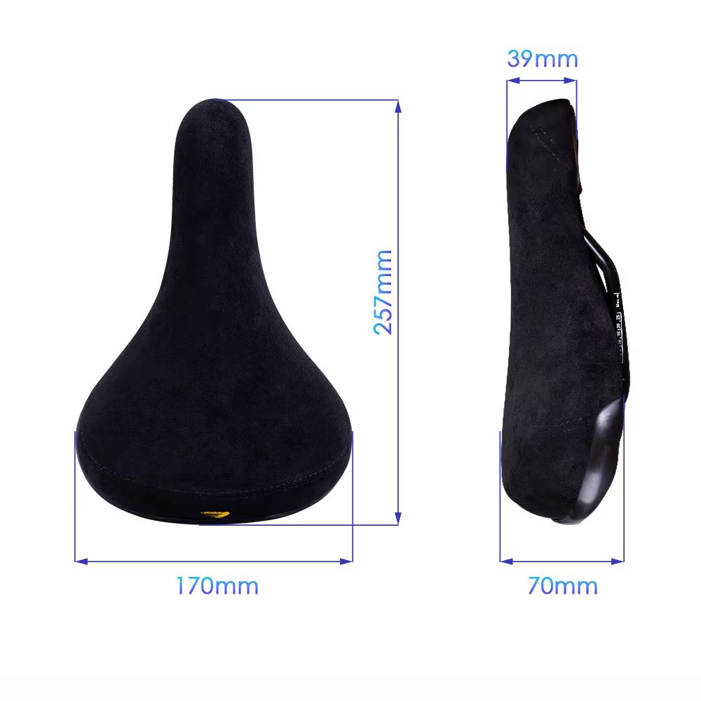Funsea Bicycle Saddle Wheelie – Flannelette-Covered 8 mm Rail Bike Seat with Embroidered Logo