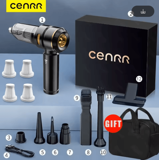 CENRR Wireless Car Vacuum Cleaner Powerful Portable Handheld Cleaner for Auto Interiors