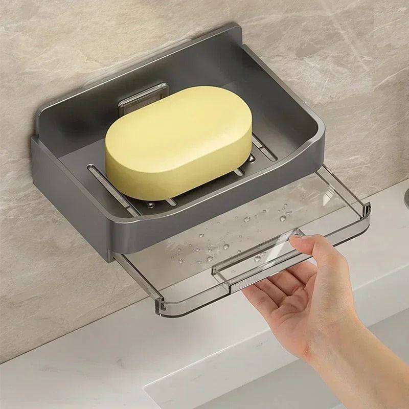 Free-Punching Wall Mounted Double Layer Soap Holder