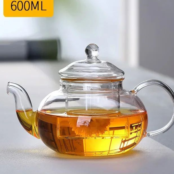 High Quality Heat Resistant Glass Tea Pot Practical Bottle Flower Tea Cup Glass Teapot with Infuser Tea Leaf Herbal