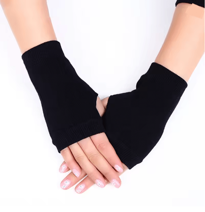 Chunky Knit Faux Wool Fingerless Gloves