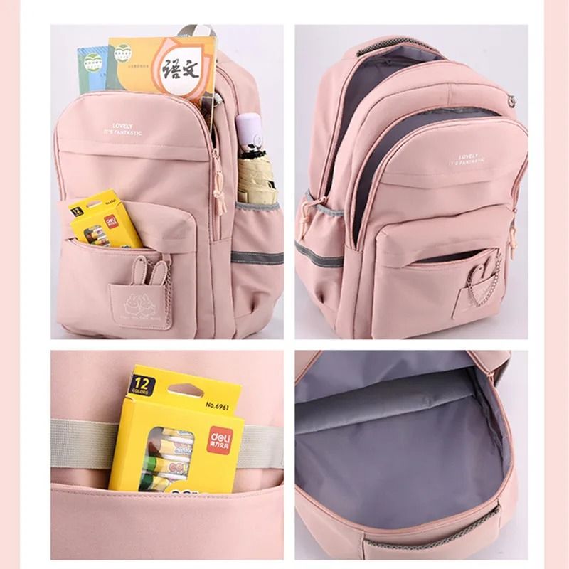 Girls Large Capacity Purple School Backpack for Primary Students