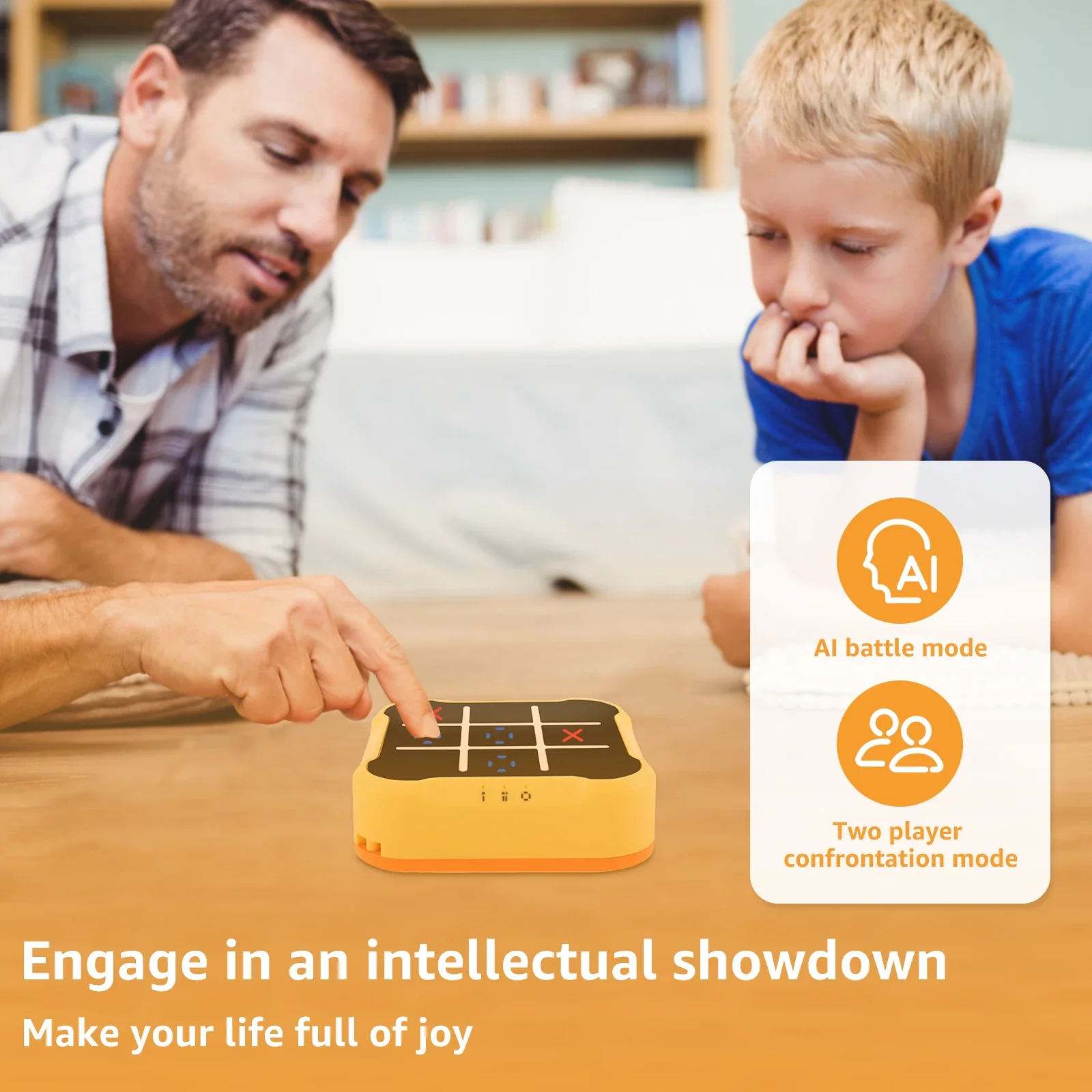 Multifunctional Electronic Tic Tac Toe and Chess Set Portable Montessori Puzzle Game for All Ages