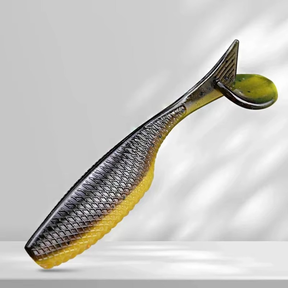 Fishing Soft Bait Floating Feature, T-Tail Design Slow-Sink Action Swimbait Set