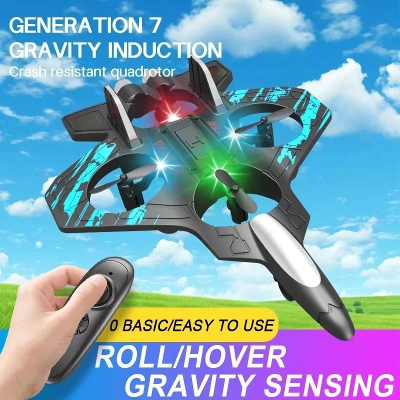 2.4G Remote Control Foam Fighter Plane with LED Lights and Stunt Tumbling