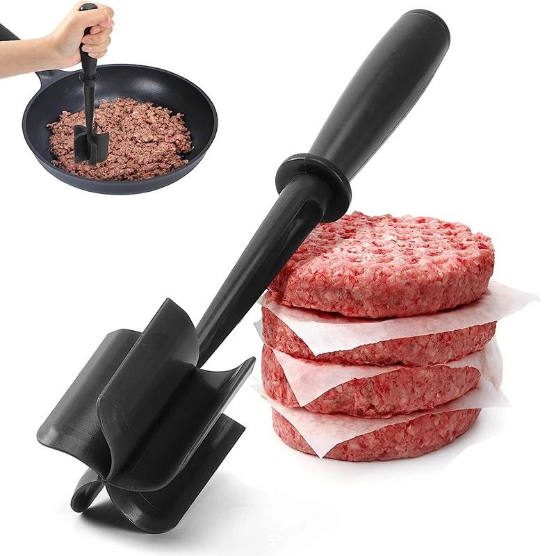 Kitchen Meat Chopper and Ground Beef Masher Tool for Mixing and Mincing