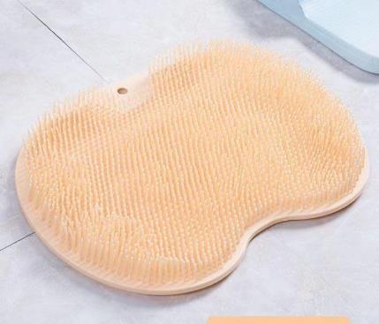 Anti Slip Shower Foot Scrubber Mat with Suction Cups & Massage Cleaning Pad