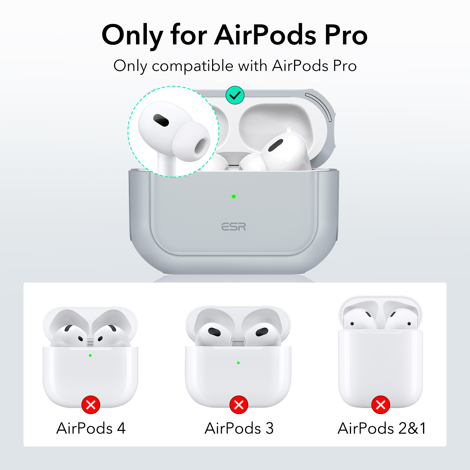 ESR AirPods Pro 2 Case with Lanyard, MagSafe Ready Cover for AirPods Pro, Drop Protection
