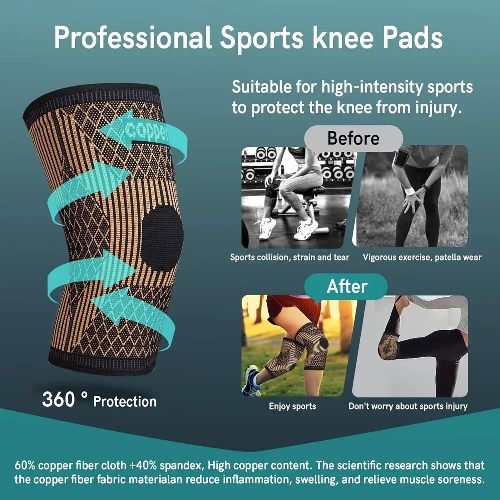 Copper-Infused Compression Knee Brace