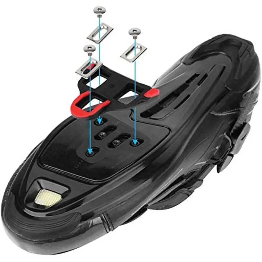 Road Bike Pedal Cleats Compatible with SPD SL Cycling Shoes Self Locking Plates