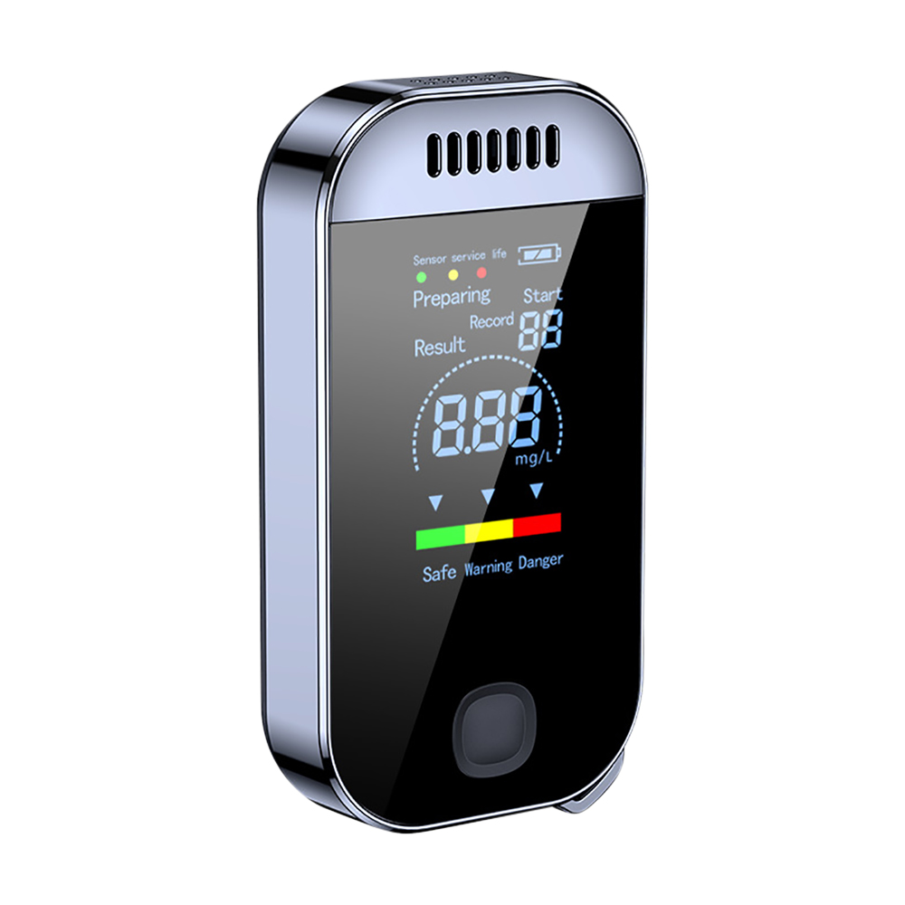 Digital Breath Alcohol Tester – USB Rechargeable Keychain Breathalyzer for Personal & Professional Use