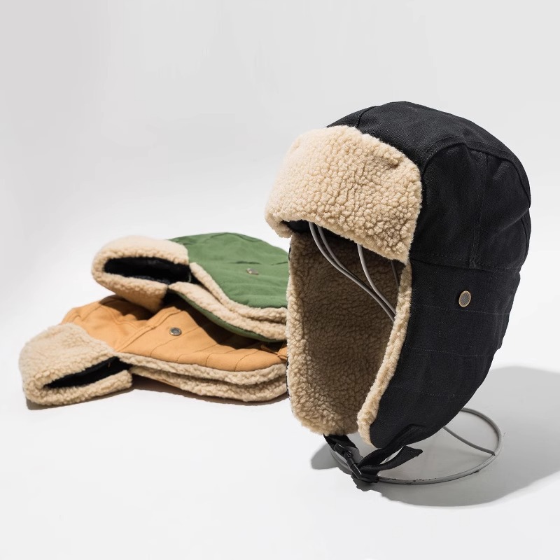 Warmth Ear Protectors Ski Hat Outdoor -Style Lei Feng Cap for Men and Women Fashion