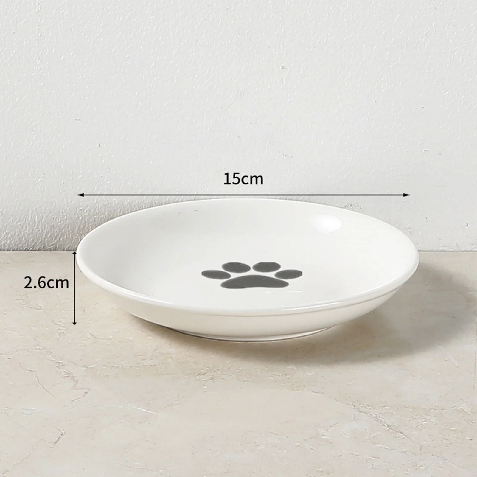 Ceramic Cat Food Bowl With Optional Raised Iron Stand