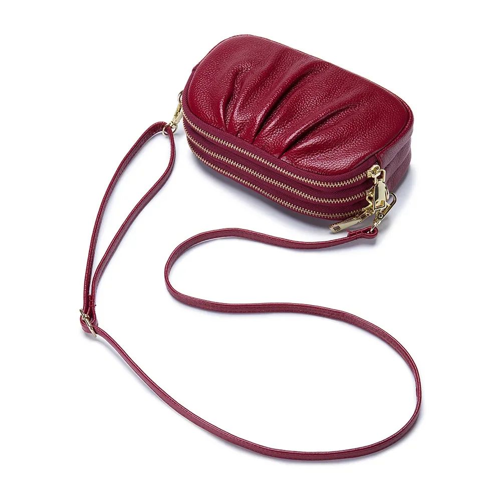 Genuine Leather Handbag for Women, Large Capacity Shoulder & Crossbody Cowhide Bag