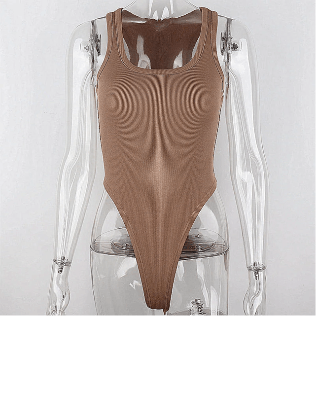 Summer Knit Halter Bodysuit for Women
