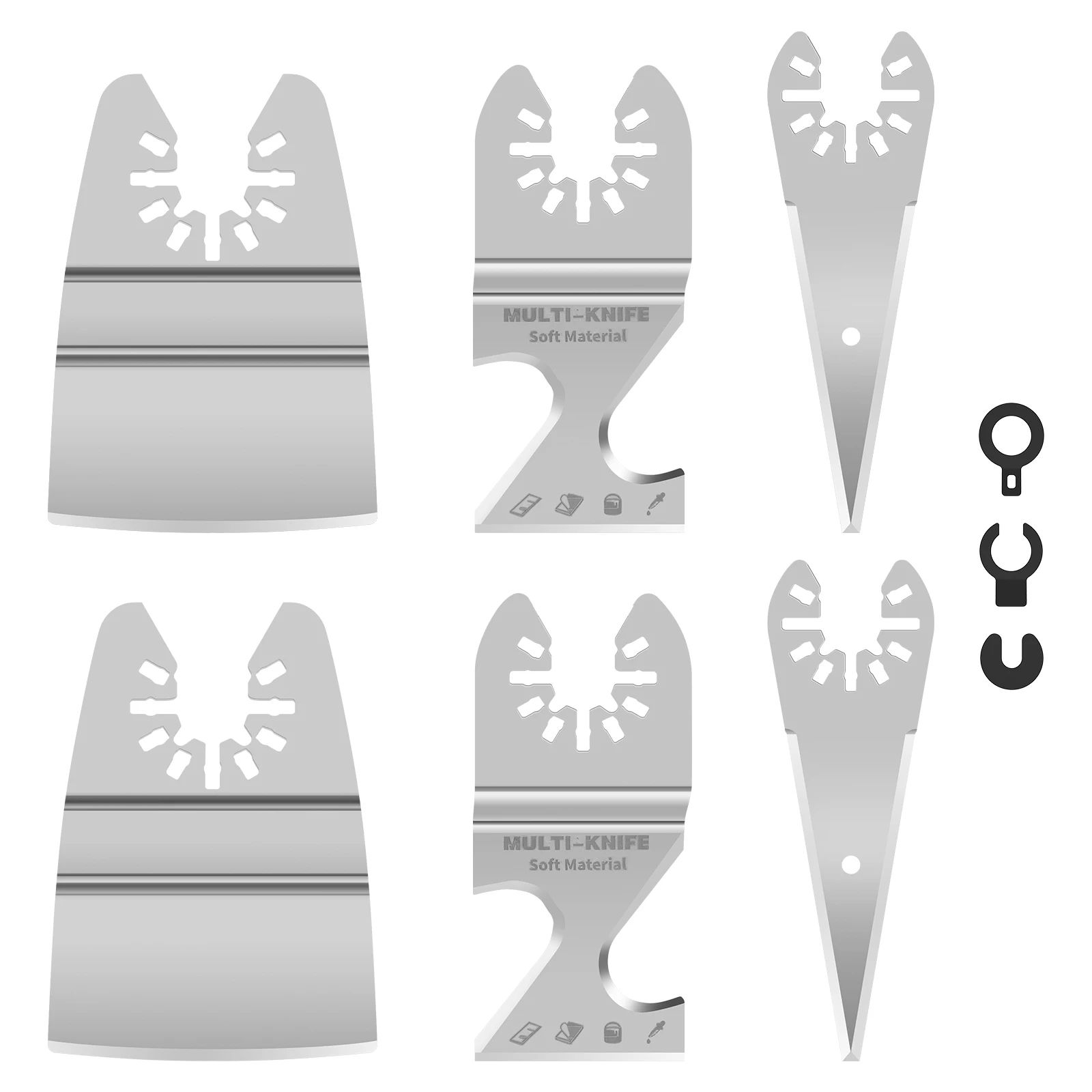 Universal Oscillating Saw Blades Multi-Material Quick-Release Multi Tool Blade Set